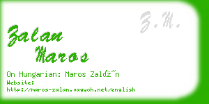 zalan maros business card